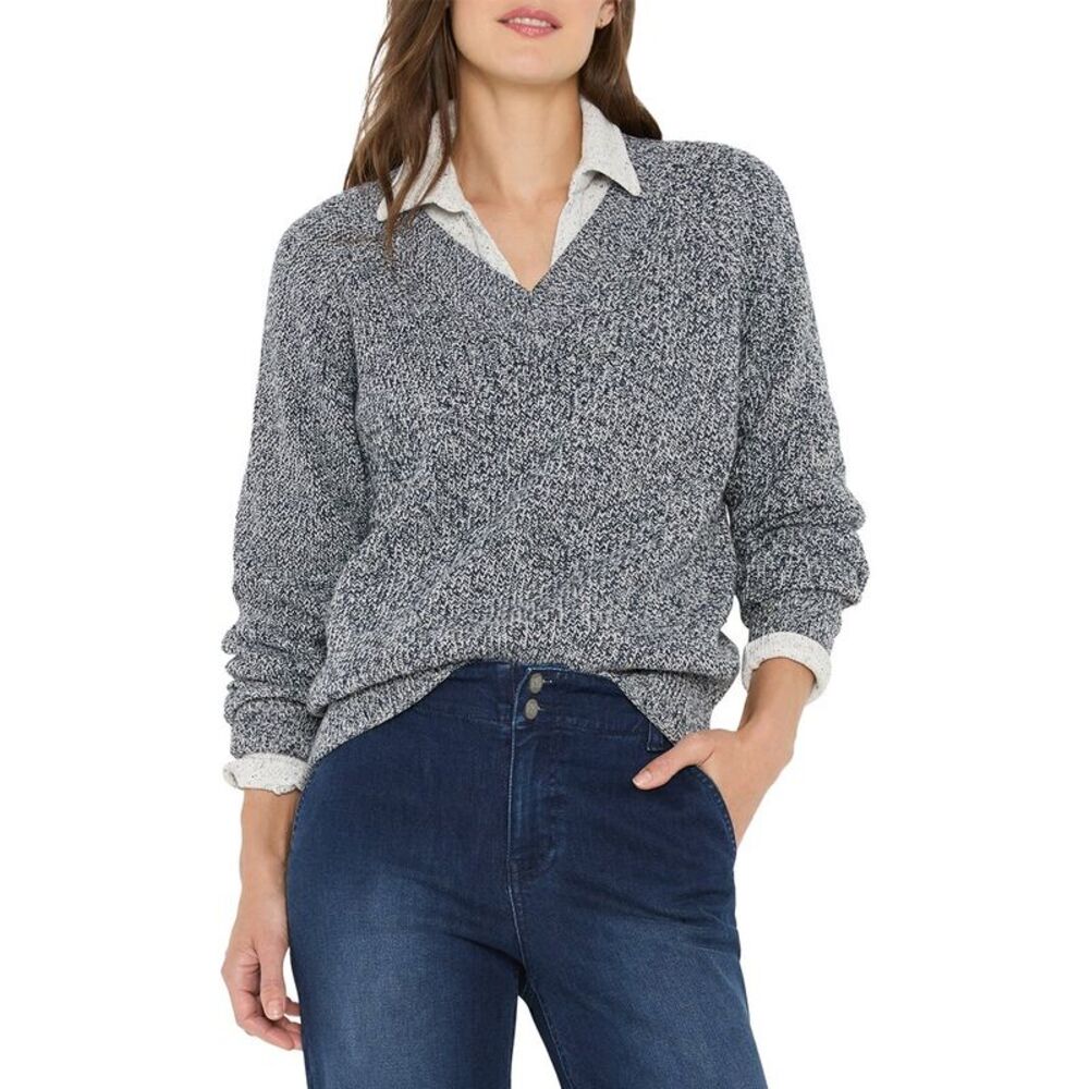 Nic+Zoe Womens  Shaker Stitch Sweater